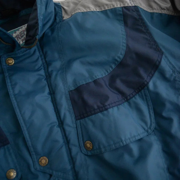 Vintage Extreme Limit Teal and Navy Zip Up winter Jacket Coat XL - Picture 11 of 12